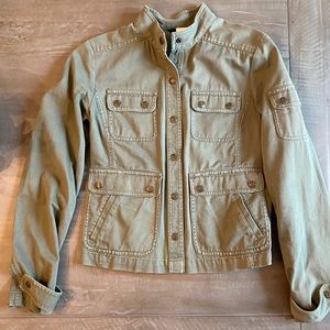 J Crew olive utility jacket